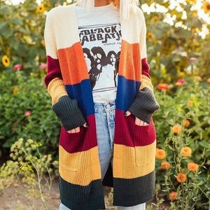 Long Rainbow Cardigan